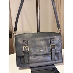 Kate Spade New York Allen Street Neil Leather Cross Body Grey/ Deep Green?